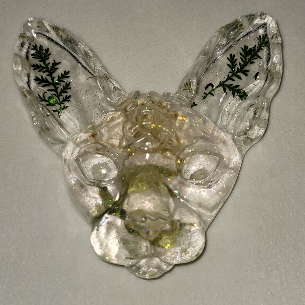 Resin Sphynx head altar decor